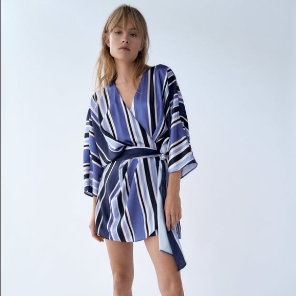 NWT Zara Stripped Jumpsuit Dress - Picture 8 of 11